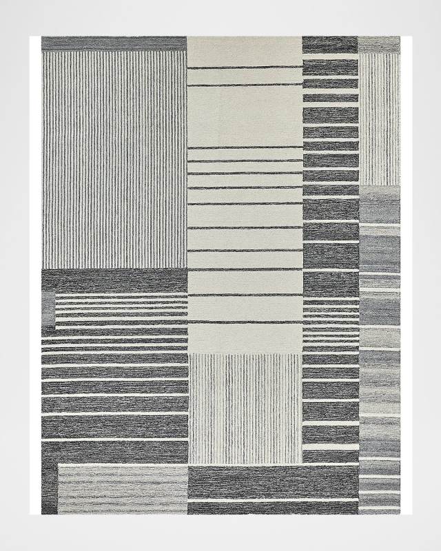 Castine Hand-Tufted Gray Rug, 9' x 12'